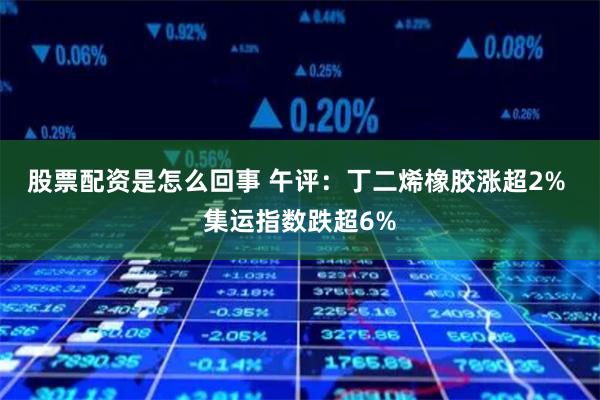 股票配资是怎么回事 午评：丁二烯橡胶涨超2% 集运指数跌超6%