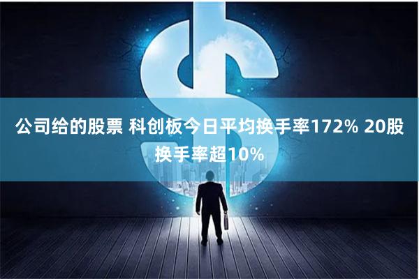 公司给的股票 科创板今日平均换手率172% 20股换手率超10%